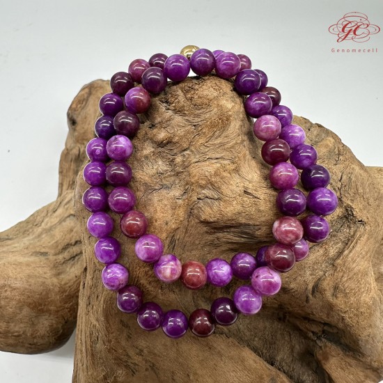 【肌容雪】天然美石皇家紫舒俱來珠鍊 編號B136