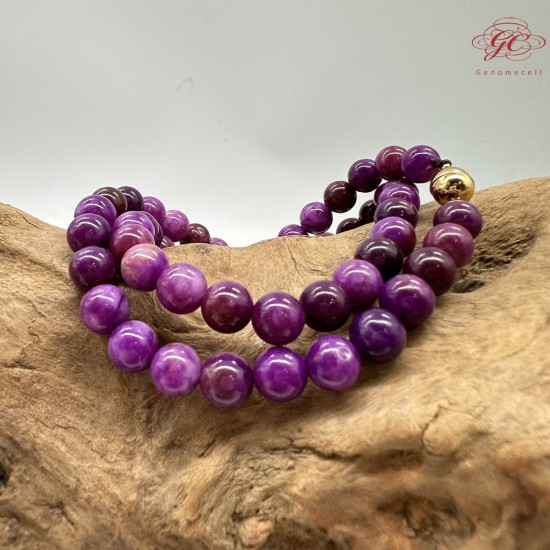 【肌容雪】天然美石皇家紫舒俱來珠鍊 編號B136