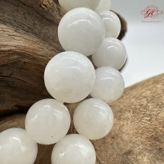 【肌容雪】圓珠奶白大小珠和田玉塔鏈 編號B139(鏈長24cm,珠直徑6.2mm~11.6mm,重量59.48g)附收納盒 【肌容雪】圓珠奶白大小珠和田玉塔鏈 編號B139(鏈長24cm,珠直徑6.2mm~11.6mm,重量59.48g)附收納盒