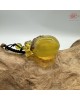 【肌容雪】天然美石金琥珀錢袋造型項鍊繩 編號B143