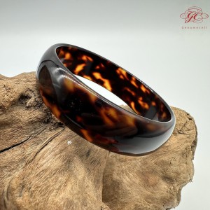 【肌容雪】天然美石玳瑁手鐲 編號B150(鐲圍59.4mm#18.5號)