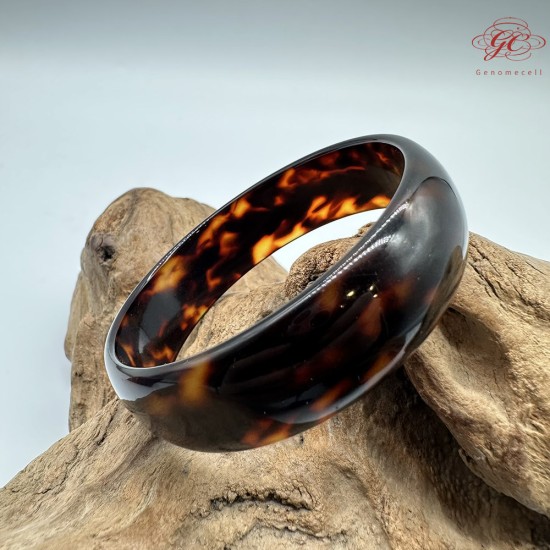 【肌容雪】天然美石玳瑁手鐲 編號B150(鐲圍59.4mm#18.5號)