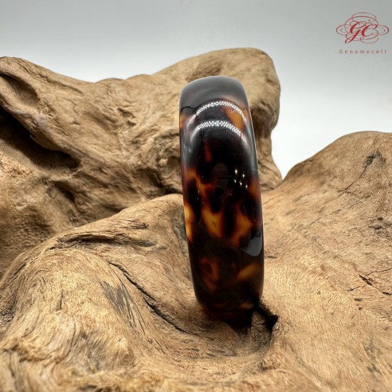 【肌容雪】天然美石玳瑁手鐲 編號B150(鐲圍59.4mm#18.5號)