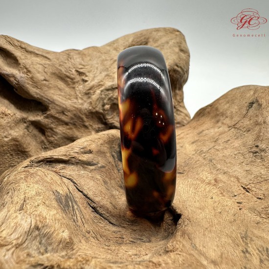 【肌容雪】天然美石玳瑁手鐲 編號B150(鐲圍59.4mm#18.5號)