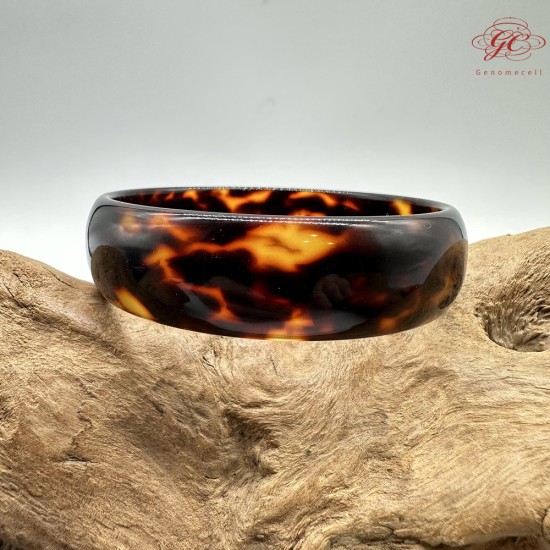 【肌容雪】天然美石玳瑁手鐲 編號B150(鐲圍59.4mm#18.5號)