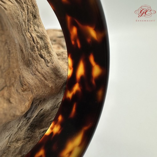 【肌容雪】天然美石玳瑁手鐲 編號B150(鐲圍59.4mm#18.5號)