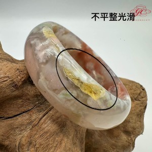 ★瑕疵特賣★【肌容雪】天然櫻花瑪瑙手鐲 編號B166(鐲圍60.3mm#19號)