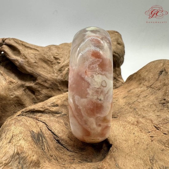 ★瑕疵特賣★【肌容雪】天然櫻花瑪瑙手鐲 編號B166(鐲圍60.3mm#19號)