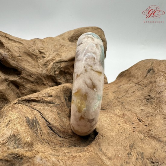 【肌容雪】天然美石蒂芬妮綠櫻花瑪瑙手鐲 編號B194(鐲圍56.1mm#17.5號)