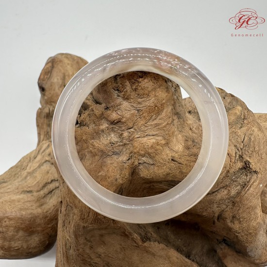 【肌容雪】天然美石櫻花瑪瑙手鐲 編號B196(鐲圍52.6mm#16.5號)