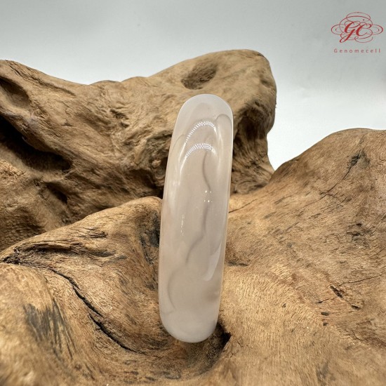 【肌容雪】天然美石櫻花瑪瑙手鐲 編號B196(鐲圍52.6mm#16.5號)