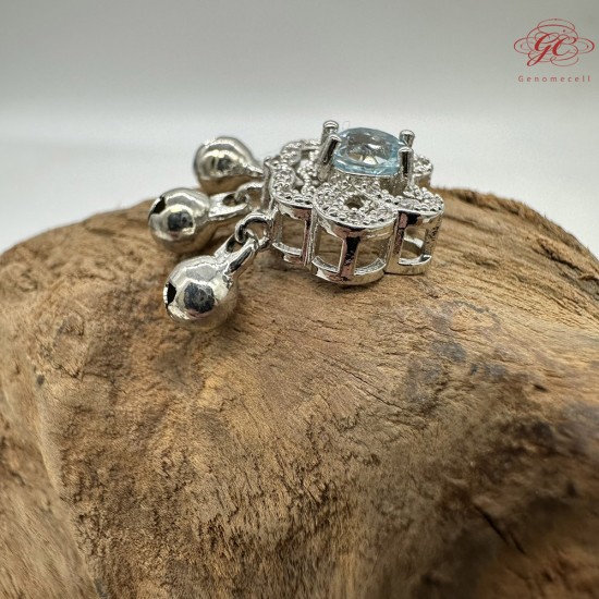 【肌容雪】天然美石藍水晶吊墜 編號B205