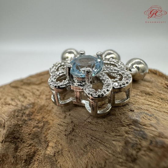 【肌容雪】天然美石藍水晶吊墜 編號B205