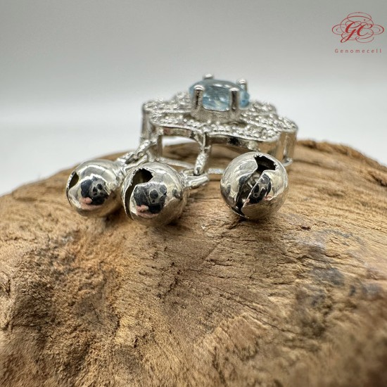 【肌容雪】天然美石藍水晶吊墜 編號B205