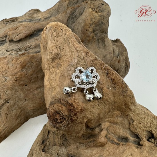 【肌容雪】天然美石藍水晶吊墜 編號B205