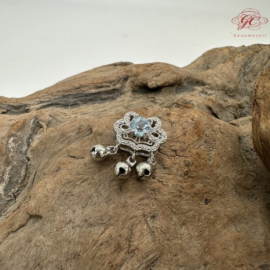 【肌容雪】天然美石藍水晶吊墜 編號B205