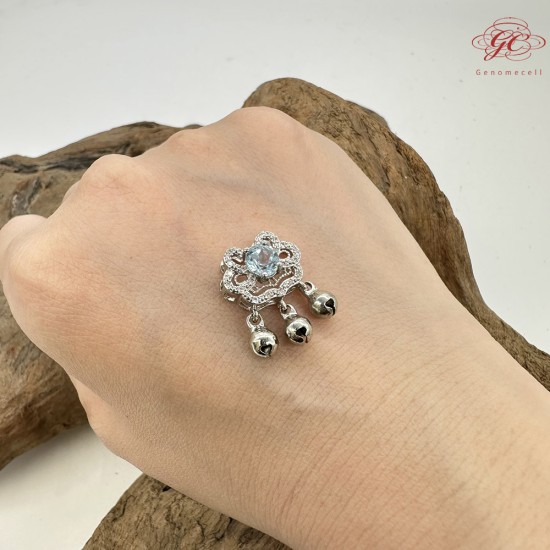 【肌容雪】天然美石藍水晶吊墜 編號B205