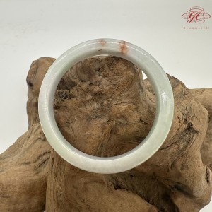 【肌容雪】天然三彩金紋美石胖圓條平安鐲 編號B212(鐲圍58.9mm#18.5號)附收納盒