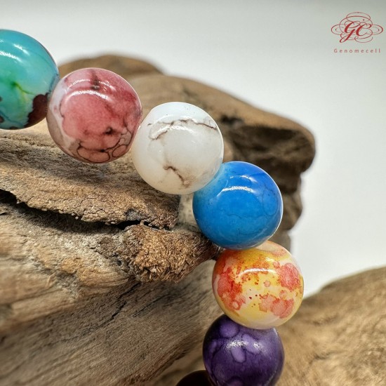 ★超殺特惠★【肌容雪】天然美石旋玉瑤珠宇宙多彩手串 編號B223 ★超殺特惠★【肌容雪】天然美石旋玉瑤珠宇宙多彩手串 編號B223