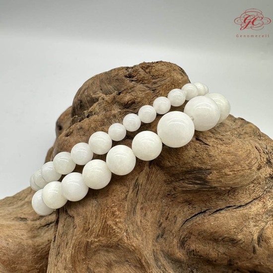 【肌容雪】天然美石白玉貝珠串塔練 編號B225