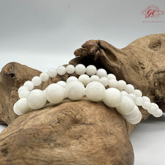 【肌容雪】天然美石白玉貝珠串塔練 編號B225