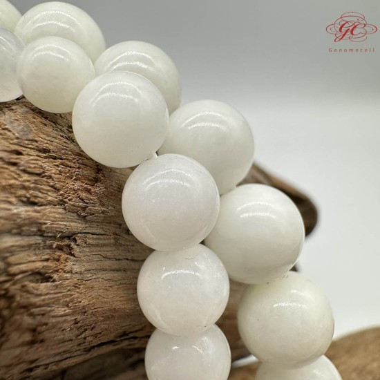 【肌容雪】天然美石白玉貝珠串塔練 編號B225