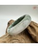 【肌容雪】天然美石糯種綠飄花平安鐲 編號B226(鐲圍50.2mm#16號) 【肌容雪】天然美石糯種綠飄花平安鐲 編號B226(鐲圍50.2mm#16號)