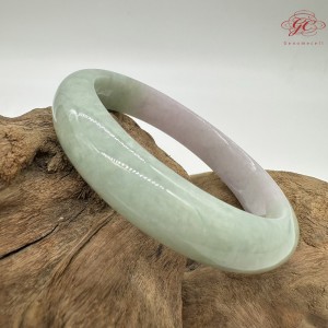 【肌容雪】天然美石春彩雙色平安鐲 編號B227(鐲圍56.7mm#18號)