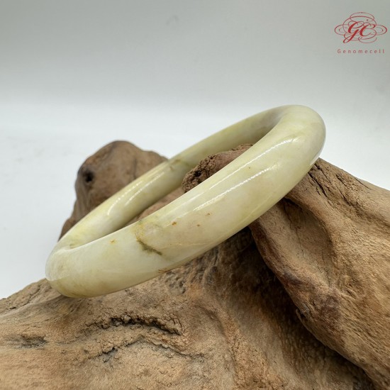 【肌容雪】天然美石滿黃灑金圓條手鐲 編號B230(鐲圍57.6mm#18號) 【肌容雪】天然美石滿黃灑金圓條手鐲 編號B230(鐲圍57.6mm#18號)