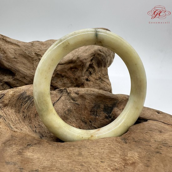 【肌容雪】天然美石滿黃灑金圓條手鐲 編號B230(鐲圍57.6mm#18號) 【肌容雪】天然美石滿黃灑金圓條手鐲 編號B230(鐲圍57.6mm#18號)