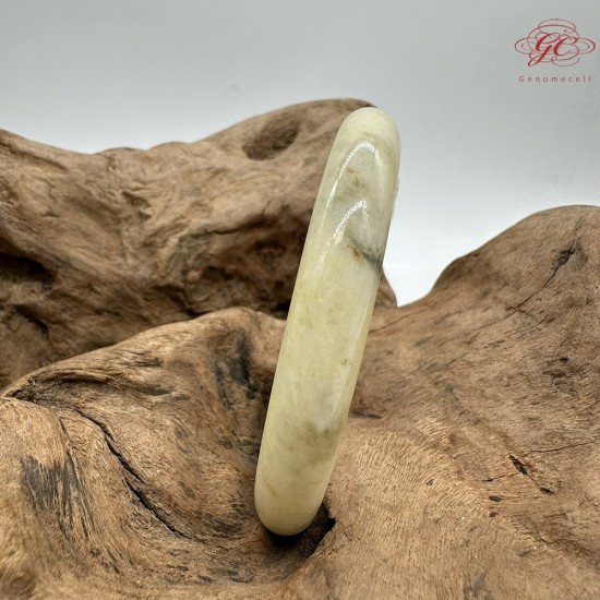 【肌容雪】天然美石滿黃灑金圓條手鐲 編號B230(鐲圍57.6mm#18號) 【肌容雪】天然美石滿黃灑金圓條手鐲 編號B230(鐲圍57.6mm#18號)