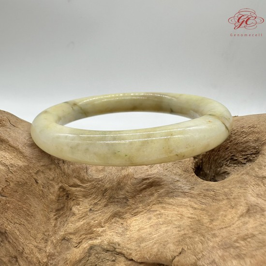 【肌容雪】天然美石滿黃灑金圓條手鐲 編號B230(鐲圍57.6mm#18號) 【肌容雪】天然美石滿黃灑金圓條手鐲 編號B230(鐲圍57.6mm#18號)