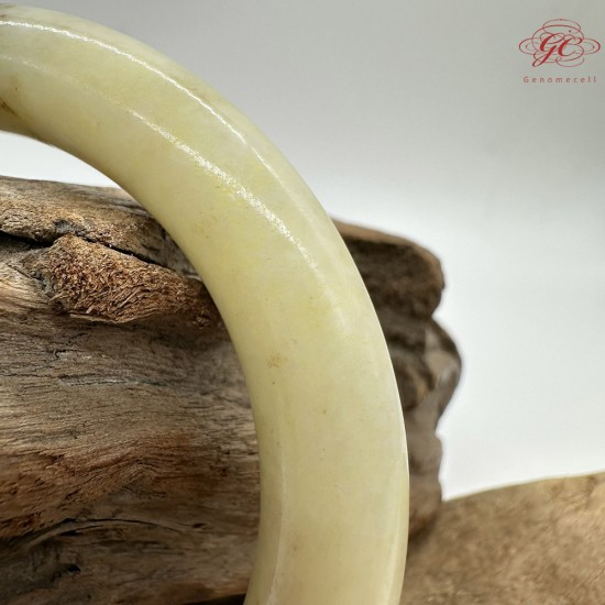 【肌容雪】天然美石滿黃灑金圓條手鐲 編號B230(鐲圍57.6mm#18號) 【肌容雪】天然美石滿黃灑金圓條手鐲 編號B230(鐲圍57.6mm#18號)