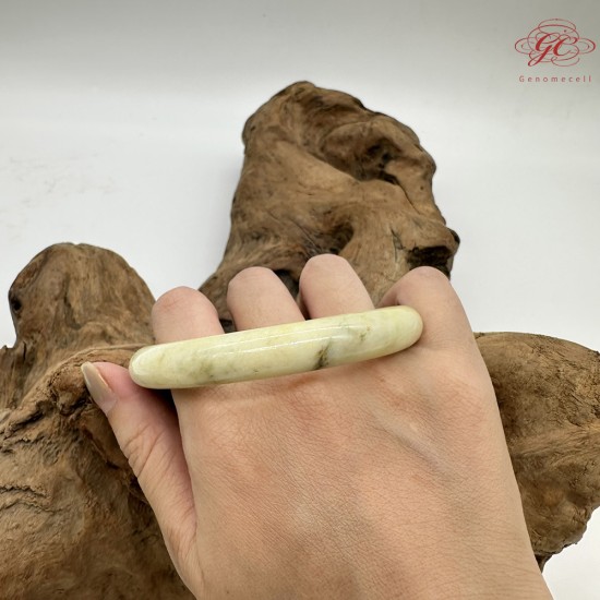 【肌容雪】天然美石滿黃灑金圓條手鐲 編號B230(鐲圍57.6mm#18號) 【肌容雪】天然美石滿黃灑金圓條手鐲 編號B230(鐲圍57.6mm#18號)
