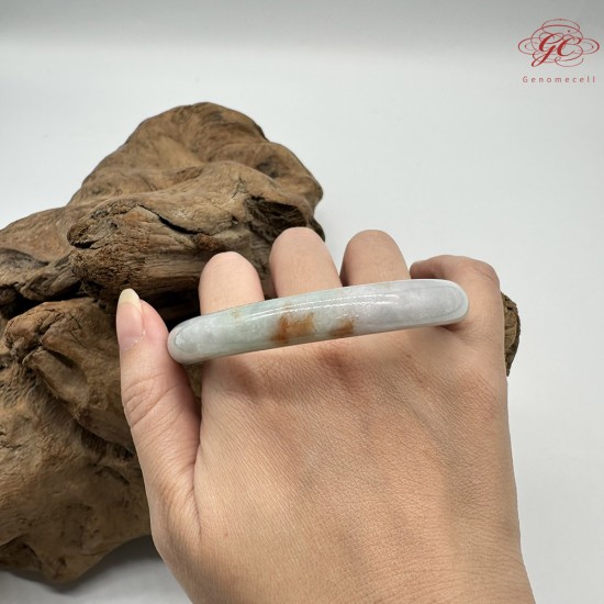 【肌容雪】天然美石福祿壽三色圓條手鐲 編號B233(鐲圍59.6mm#19號)