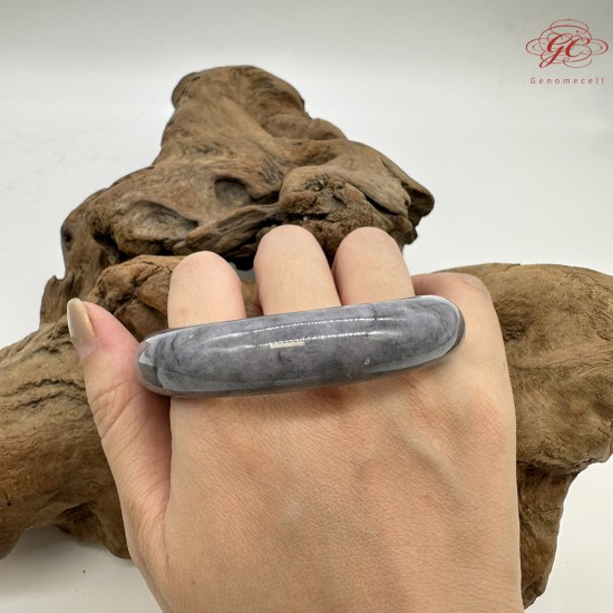 【肌容雪】天然美石濃紫烏雞平安鐲 編號B236(鐲圍58.6mm#18.5號) 【肌容雪】天然美石濃紫烏雞平安鐲 編號B236(鐲圍58.6mm#18.5號)