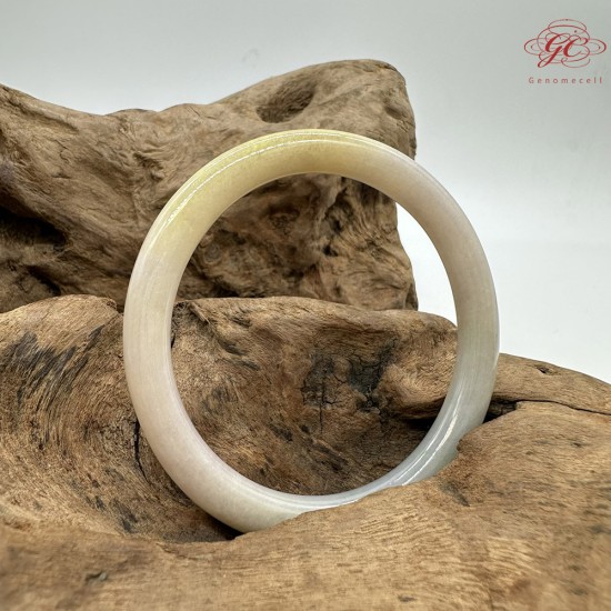 【肌容雪】天然美石淺綠紫帶黃美人條手鐲 編號B237(鐲圍57mm#18號) 【肌容雪】天然美石淺綠紫帶黃美人條手鐲 編號B237(鐲圍57mm#18號)