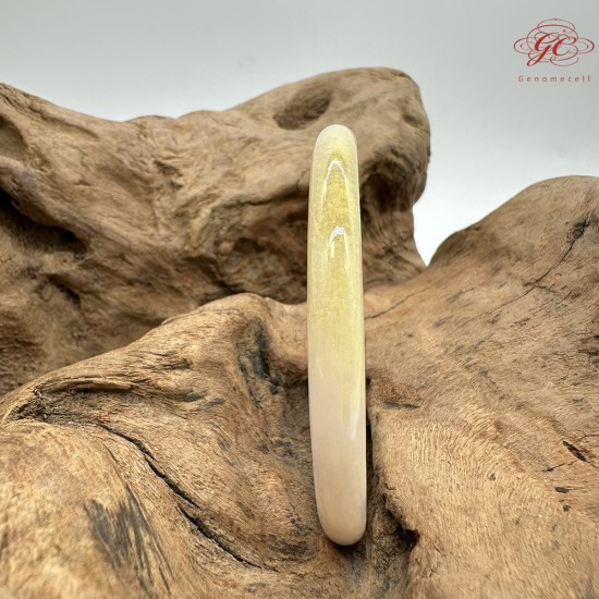 【肌容雪】天然美石淺綠紫帶黃美人條手鐲 編號B237(鐲圍57mm#18號) 【肌容雪】天然美石淺綠紫帶黃美人條手鐲 編號B237(鐲圍57mm#18號)
