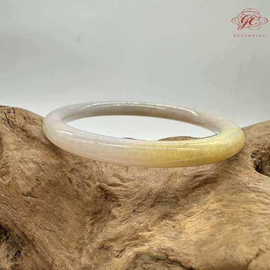 【肌容雪】天然美石淺綠紫帶黃美人條手鐲 編號B237(鐲圍57mm#18號) 【肌容雪】天然美石淺綠紫帶黃美人條手鐲 編號B237(鐲圍57mm#18號)