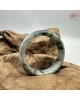 【肌容雪】天然美石綠飄花平安鐲 編號B239(鐲圍57.9mm#18號) 【肌容雪】天然美石綠飄花平安鐲 編號B239(鐲圍57.9mm#18號)