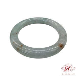 【肌容雪】緬甸天然A貨翡翠冰藍灑金翡翠手鐲 編號525  (鐲寬54.7mm #17.5號)