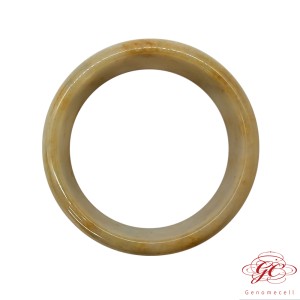 【肌容雪】緬甸天然A貨翡翠黃翡翠寬版手鐲 編號529  (鐲寬60.7mm #19.5號)
