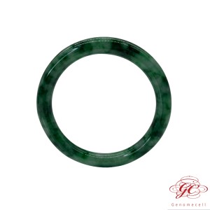 【肌容雪】緬甸天然A貨翡翠滿綠飄花翡翠手鐲 編號537 (鐲寬55.8mm #18號) 