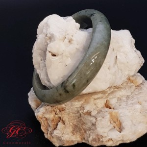 【肌容雪】緬甸天然A貨翡翠飄花翡翠手鐲 編號943(寬57mm  #18.5號)