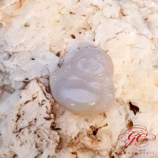 【肌容雪】緬甸天然A貨翡翠白翡佛像吊墜 編號961 【肌容雪】緬甸天然A貨翡翠白翡佛像吊墜 編號961