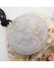 【肌容雪】緬甸天然A貨翡翠白翡雕花吊飾 編號965 【肌容雪】緬甸天然A貨翡翠白翡雕花吊飾 編號965