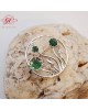 【肌容雪】緬甸天然A貨翡翠綠花胸針編號968 【肌容雪】緬甸天然A貨翡翠綠花胸針編號968