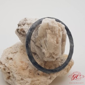 【肌容雪】緬甸天然A貨翡翠灰墨手鐲 編號973 (鐲寬56.2mm #18號)