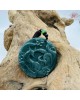 【肌容雪】天然翡翠A貨九尾狐造型掛墜附錦盒 編號996