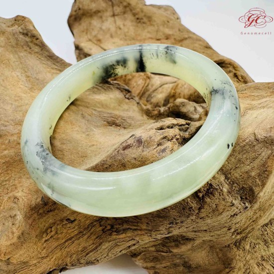【肌容雪】岫玉手鐲 編號B175(鐲圍59mm #18.5號)